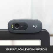 LOGITECH C270 HD 720P MİKROFONLU WEB KAMERASI -SİYAH 960-001063