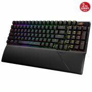 ASUS ROG STRIX SCOPE II 96 WIRELESS OYUNCU KLAVYESİ 3 FARKLI BAĞLANTI TÜRKÇE TUŞ DİZİLİMİ (2.4GHz RF, BLUETOOTH, KABLOLU) ROG NX SNOW MEKANİK SWITCH AURA SYNC RGB VE BİLEK DESTEĞİ