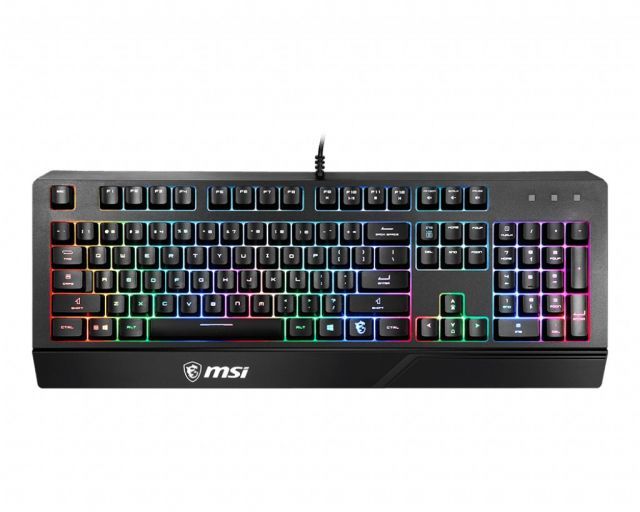 MSI GG VIGOR GK20 TR GAMING KEYBOARD RAINBOW ARKA AYDINLATMA ANTIGHOSTING MEMBRAN SIVI DOKULMESINE DAYANIKLI OYUNCU KLAVYESI TURKCE Q