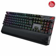 ASUS ROG STRIX SCOPE NX RED WIRELESS DELUXE OYUNCU KLAVYESİ 3 FARKLI BAĞLANTI (2.4GHz RF BLUETOOTH KABLOLU) ROG NX RED MEKANİK SWITCH AURA SYNC RGB VE BİLEK DEST