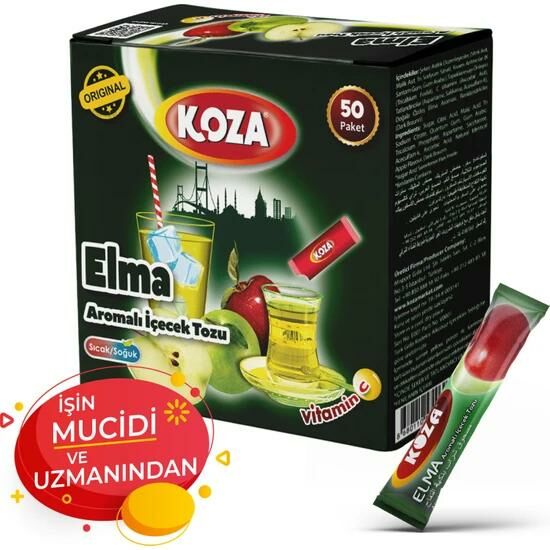 KOZA ELMA AROMALI TEK İÇİMLİK TOZ İÇECEK