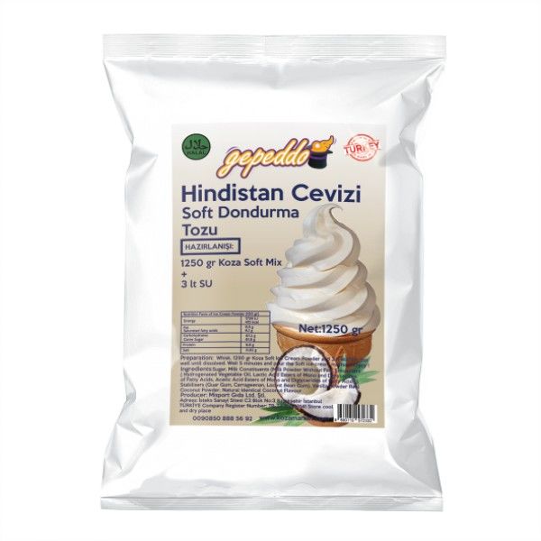 Hindistan Cevizli Soft Dondurma Tozu (1250gr/3lt Su)