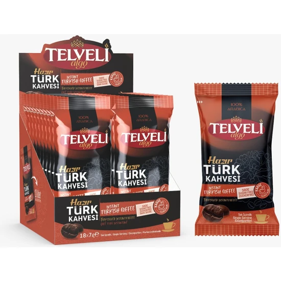Telveli Hazır Türk Kahvesi Sade 9 gr(18 Ad)
