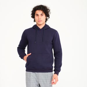 Kapüşonlu Lacivert 3 İplik Sweatshirt