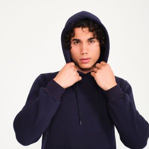 Kapüşonlu Siyah 3 İplik Sweatshirt