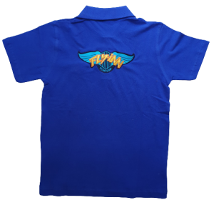 Saks Mavi Firma Logo Nakışlı Polo Yaka Kısa Kol İş Tişörtü