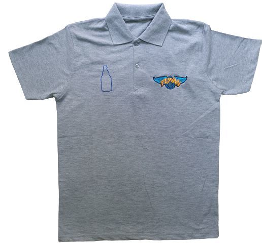 Saks Mavi Firma Logo Nakışlı Polo Yaka Kısa Kol İş Tişörtü