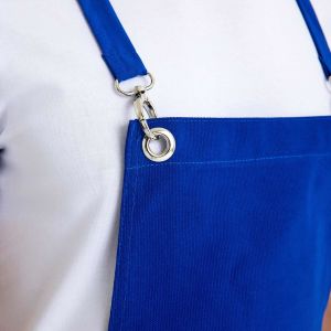 Master Chef Askılı Önlük - Saks Mavi