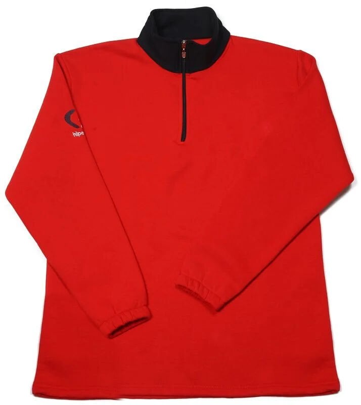Kırmızı 3 İplik Şardonlu Nakışlı Siyah Dik Yaka Sweatshirt