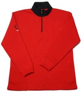 Kırmızı 3 İplik Şardonlu Nakışlı Siyah Dik Yaka Sweatshirt