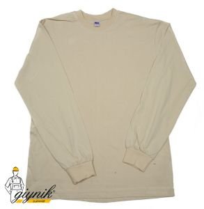 Bej Şardonlu İki İplik Bisiklet Yaka Sweatshirt