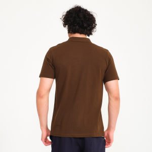Kahverengi Polo Yaka Kısa Kol İş Tişörtü