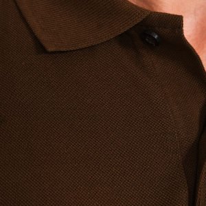 Kahverengi Polo Yaka Kısa Kol İş Tişörtü