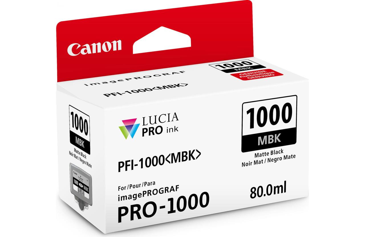 Canon PFI-1000 / İmage Prograf Pro 1000 Matte Black Orjinal Kartuş 80 ML.