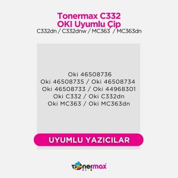 Oki C332 / MC363 Siyah Çip