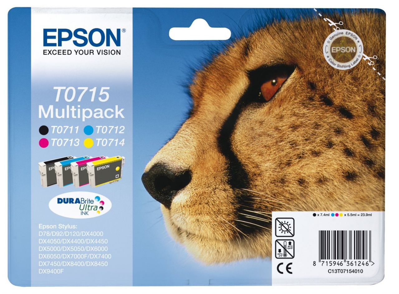 Epson T0715 CMYK 1 Set - Orjinal Renkli Kartuş