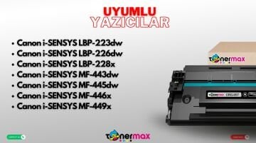 Canon CRG-057 Muadil Toner Çipli / LBP223 / LBP226 / LBP228X / MF443 / MF445 / MF446 / MF449 / MF453 / MF455