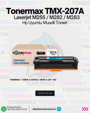 Hp 207A Muadil Toner Takım- Çipsiz/ Laserjet M255 / M282 / M283