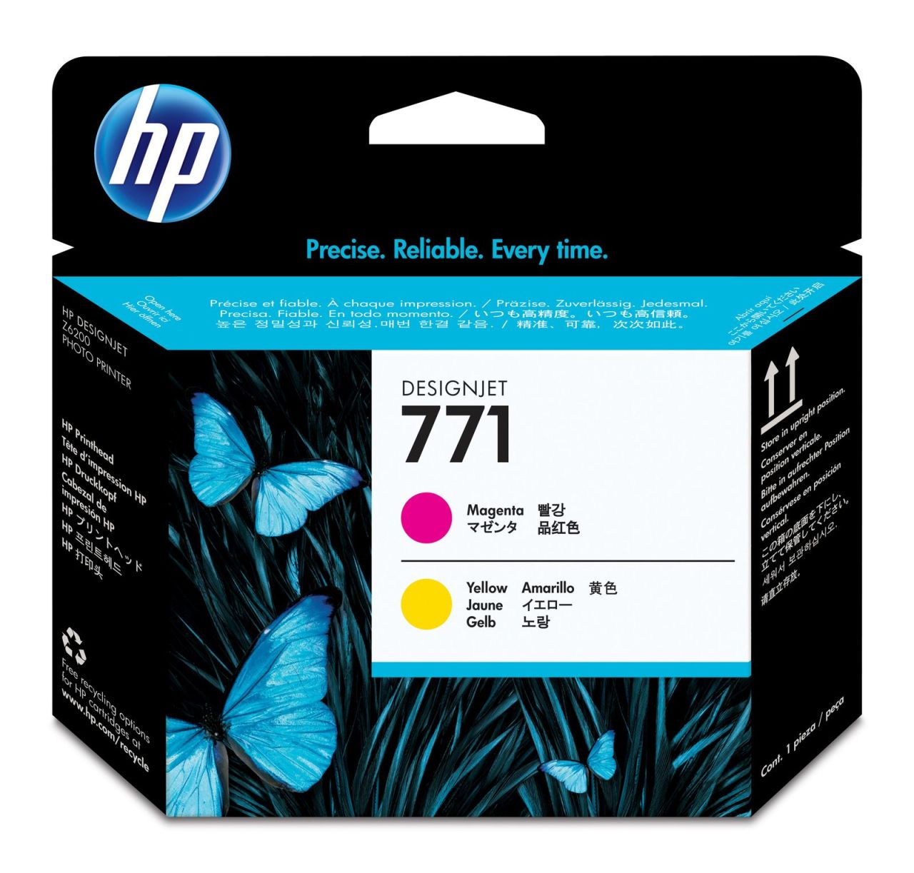 HP 771 CE018A Kırmızı ve Sarı Orjinal Desingjet Baskı Kafası