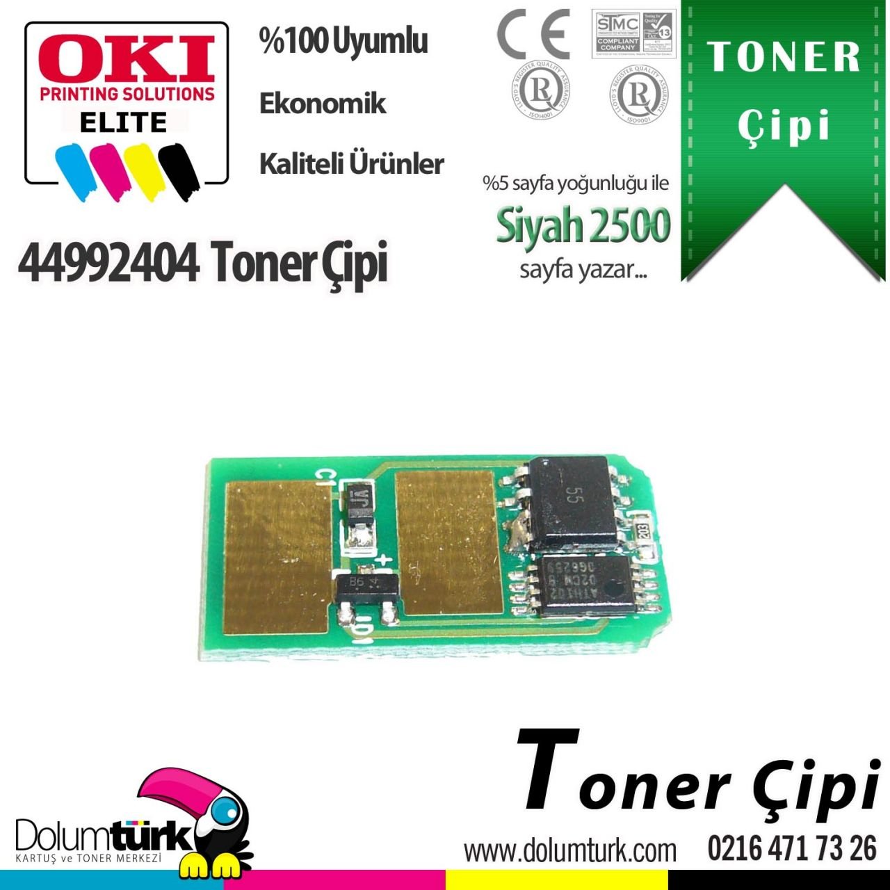 Oki B401 / MB411 / MB441 / MB451 / 44992404 Toner Çipi