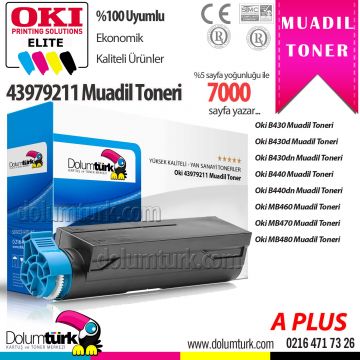 Oki B430 / B440 / MB460 / MB470 / MB480 / 43979211 A Plus Muadil Toneri