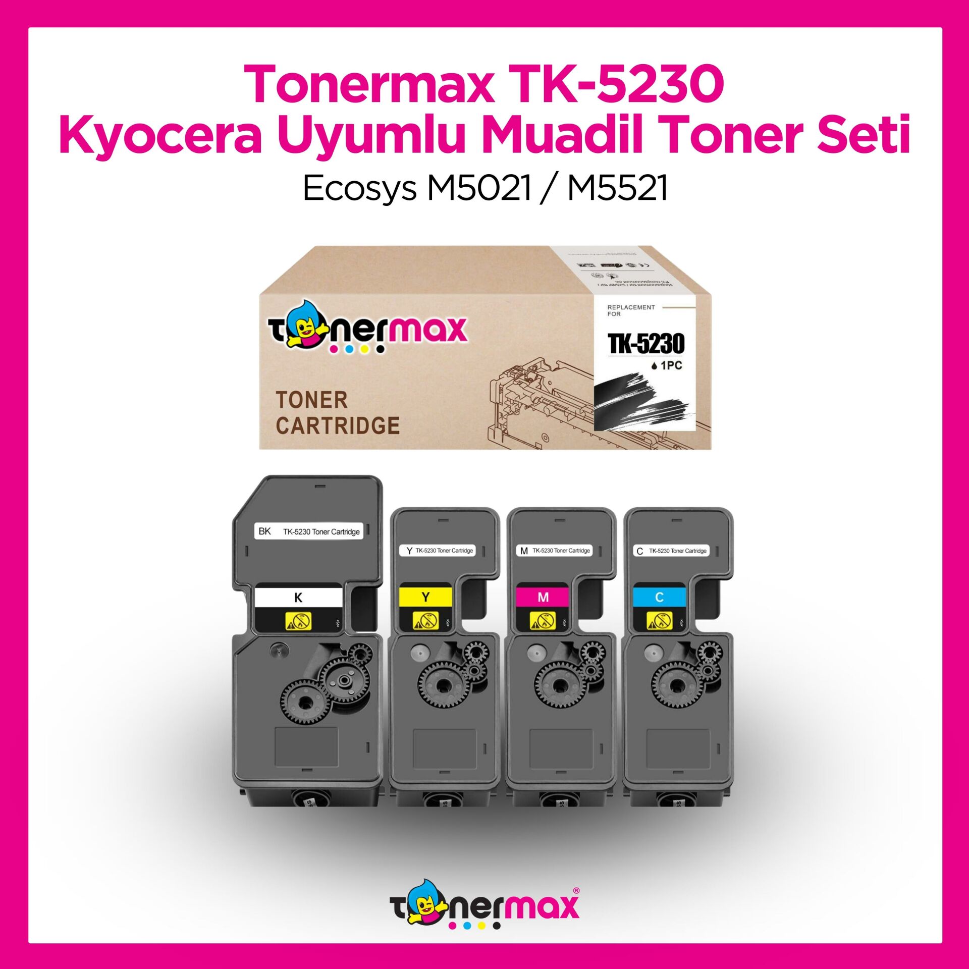 Kyocera TK-5230 Muadil Toner Seti / Ecosys M5021 / M5521