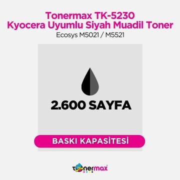 Kyocera TK-5230 Muadil Toner Siyah / Ecosys M5021 / M5521