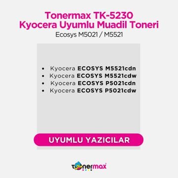Kyocera TK-5230 Muadil Toner Kırmızı / Ecosys M5021 / M5521