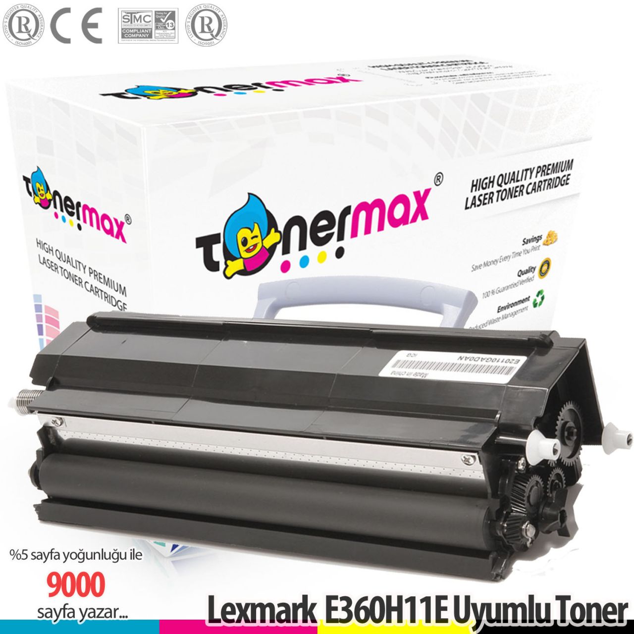 Lexmark E360H11E / E360 / E460 / E462 Muadil Toner 9K