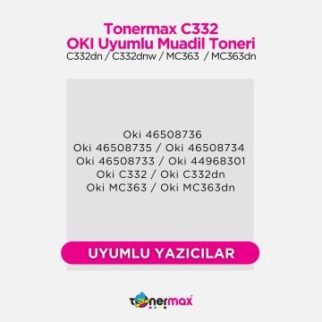 Oki C332 / MC363 Kırmızı Muadil Toneri