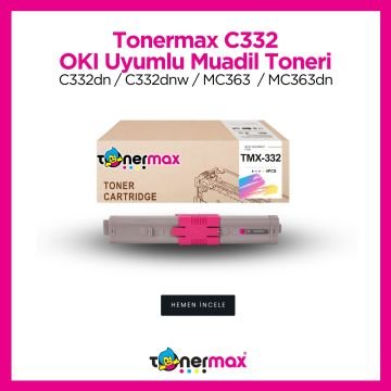 Oki C332 / MC363 Kırmızı Muadil Toneri