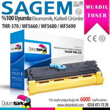 Sagem TN-370 Muadil Toner , Sagem  Fax 4640 / Laser Pro 351 / Laser Pro 356 / Laser Pro 358 / MF 4690n / MF 5660 / MF 5690dn / MF-5680n Muadil Toneri 6000 Sayfalık