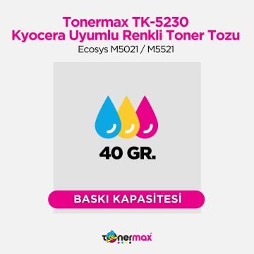 Kyocera TK-5230 Toner Tozu Sarı / Ecosys M5021 / M5521