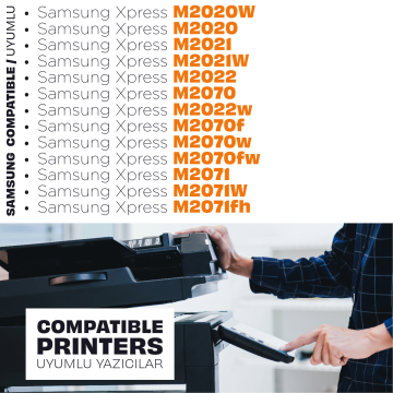 Samsung MLT-D111S Muadil Toner / Xpress M2020 / M2022 / M2070 - Yeni Versiyon Çipli