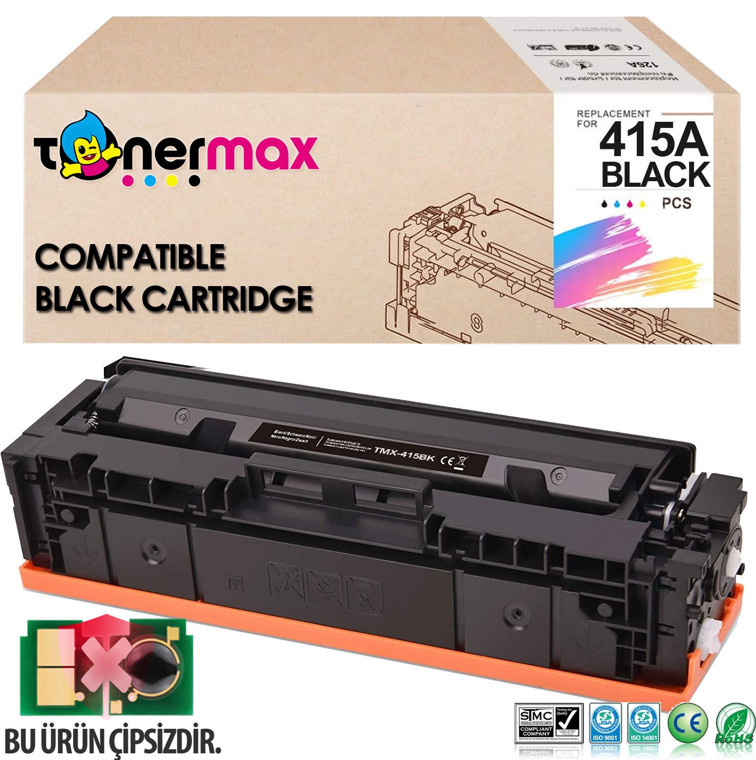 Hp 415A-W2030A Muadil Toner Siyah - Çipsiz/ M455 / M480 / M454 / M478 / M479