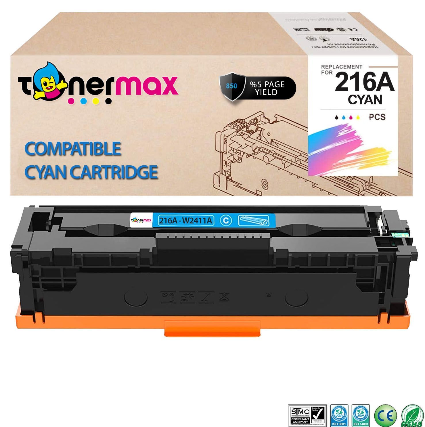 Hp 216A W2411A Mavi Muadil Toner Çipli / M155nw / M182n / M183fw