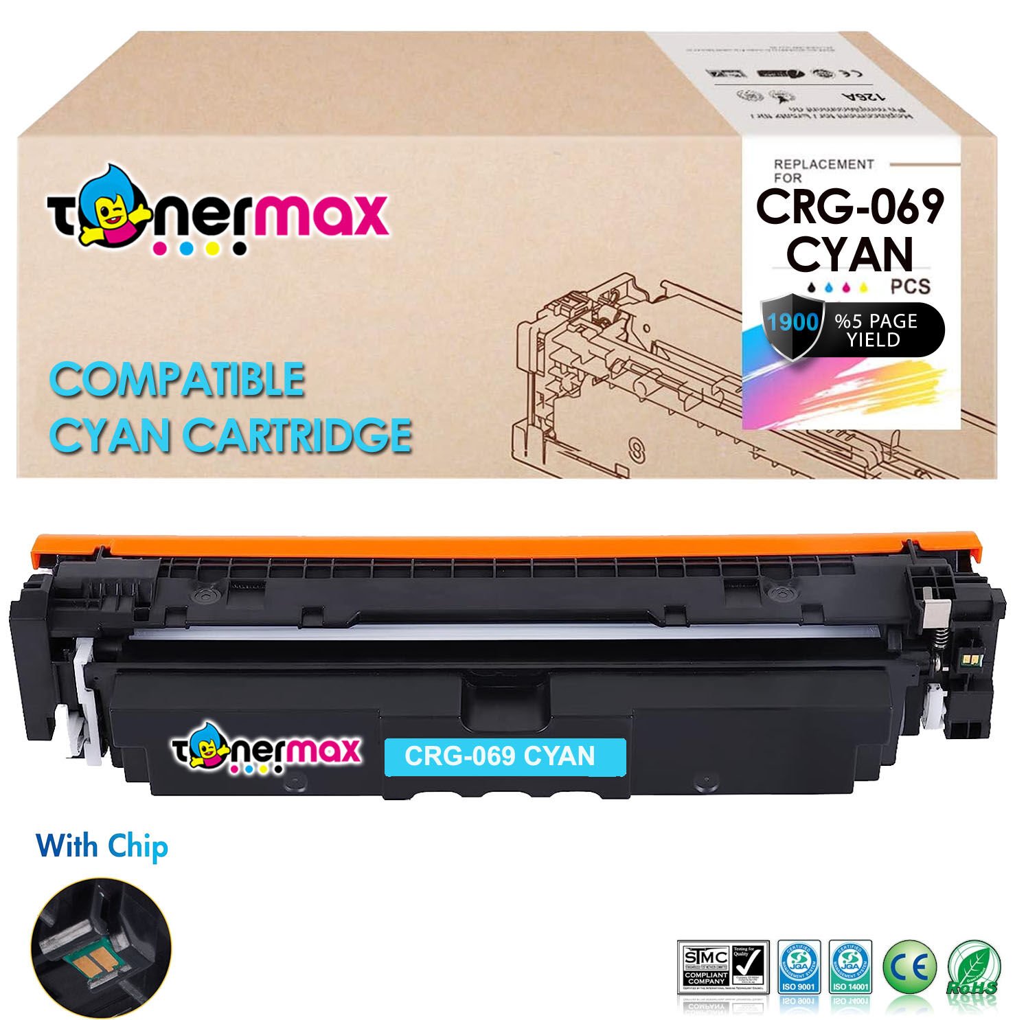 Canon CRG-069 Muadil Toner Mavi- Çipli / 5094C002 /LBP673Cdw /MF752Cdw /MF754Cdw