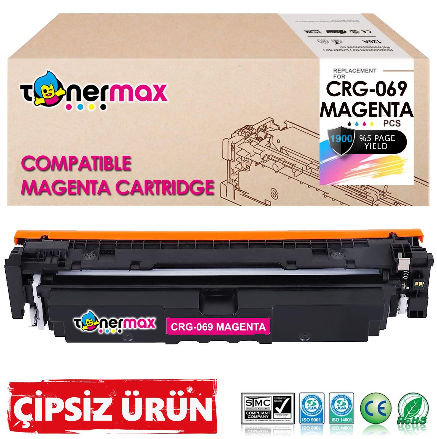 Canon CRG-069 Muadil Toner Kırmızı - Çipsiz / 5094C002 /LBP673Cdw /MF752Cdw /MF754Cdw