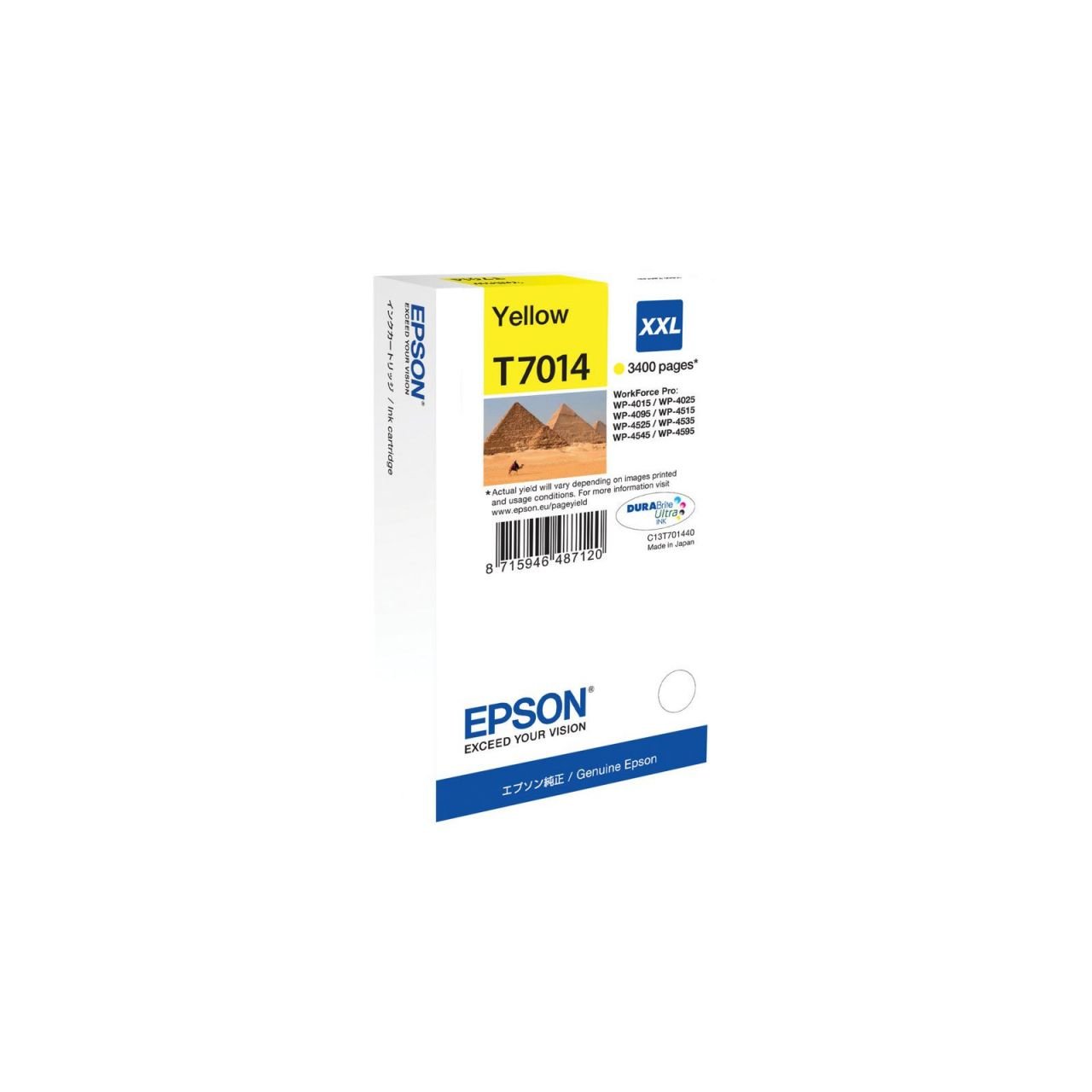 Epson T7014 XXL / WP-4015dn /WP-4095DN /WP-4515dn /WP-4525dnf /WP-4535dwf /WP-4545dtwf /WP-4595dnf Sarı Orjinal Kartuş