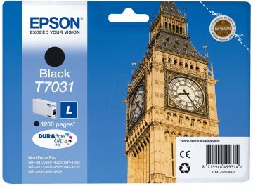 Epson T7031L Siyah Orjinal Kartuş