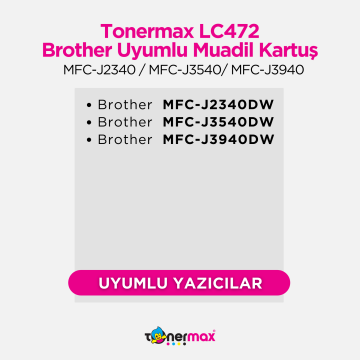 Brother LC472 Muadil Kartuş Kırmızı / MFC-J2340 / MFC-J3540/ MFC-J3940