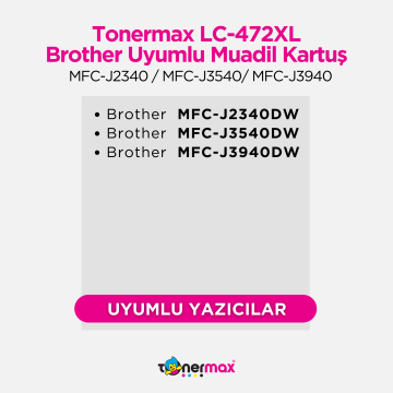 Brother LC472XL Muadil Kartuş Mavi / MFC-J2340 / MFC-J3540/ MFC-J3940