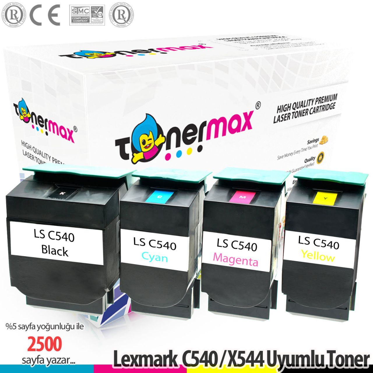 Lexmark C544 / C546 / X544 / X546 / X548 Muadil Toner Takım