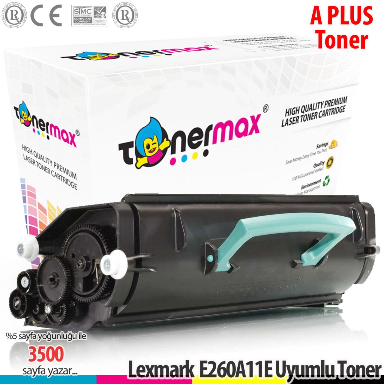 Lexmark E260A11E / E360 / E460 / E462dtn A Plus Muadil Toneri