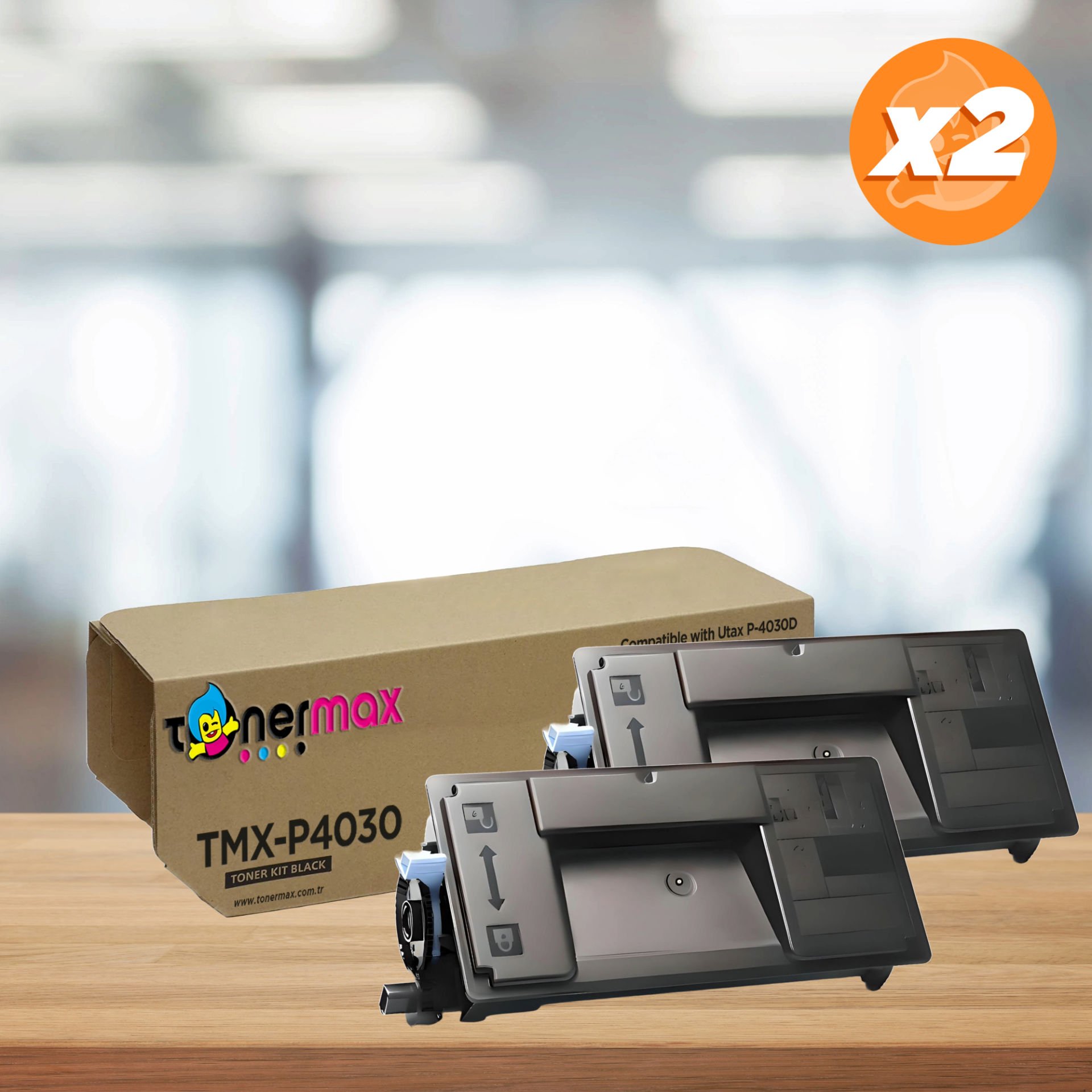 Utax P4030 Muadil Toner 2'li Avantaj Paket / P4030D / P4030DN / P4030MFP / P4035MFP