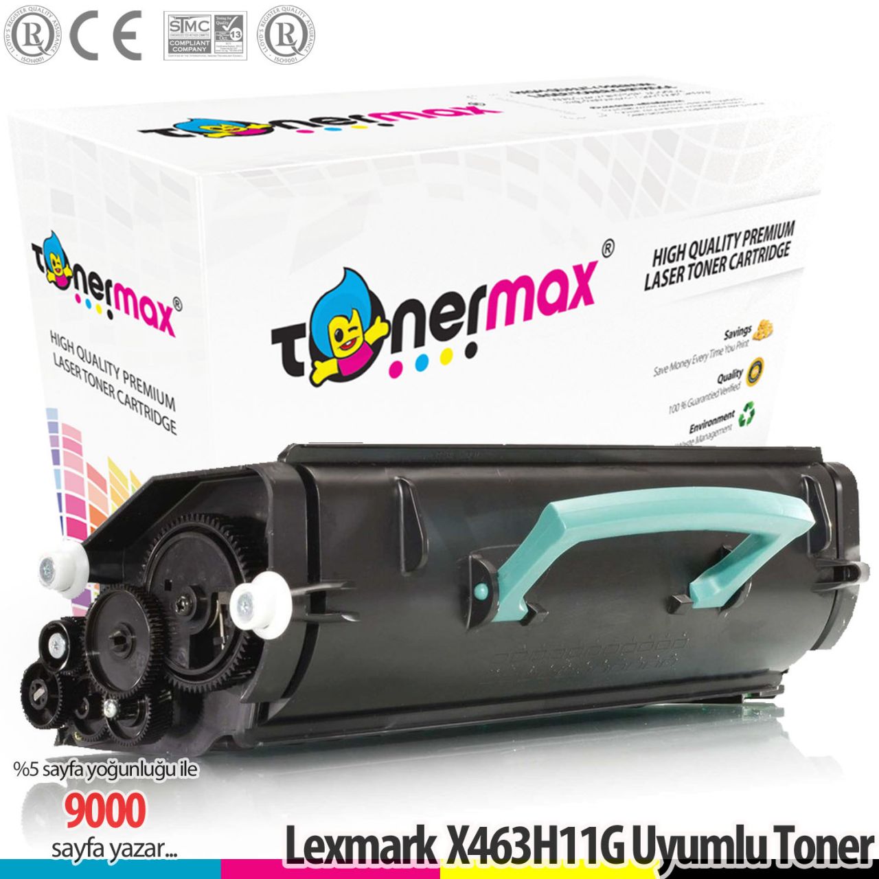 Lexmark X463H11G Muadil Toneri 9K / X463de / X463 / X464de / X464 / X466dte / X466 / X466de