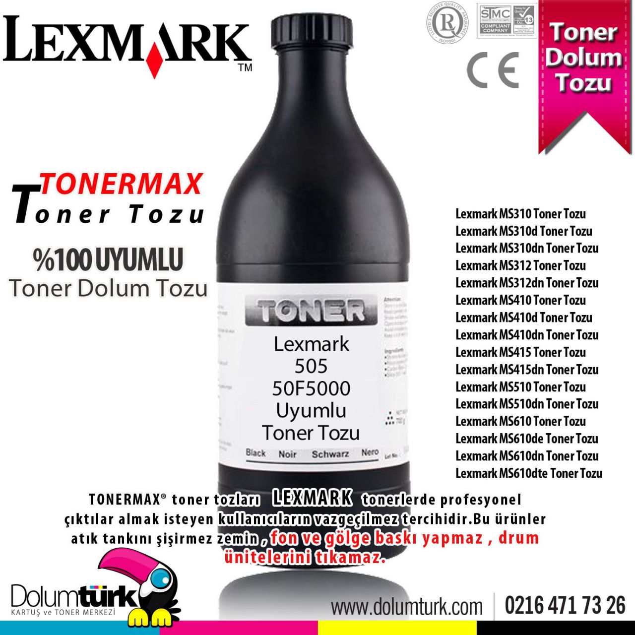 Lexmark MS310 / MS410 / MS510 / MS610 Toner Tozu