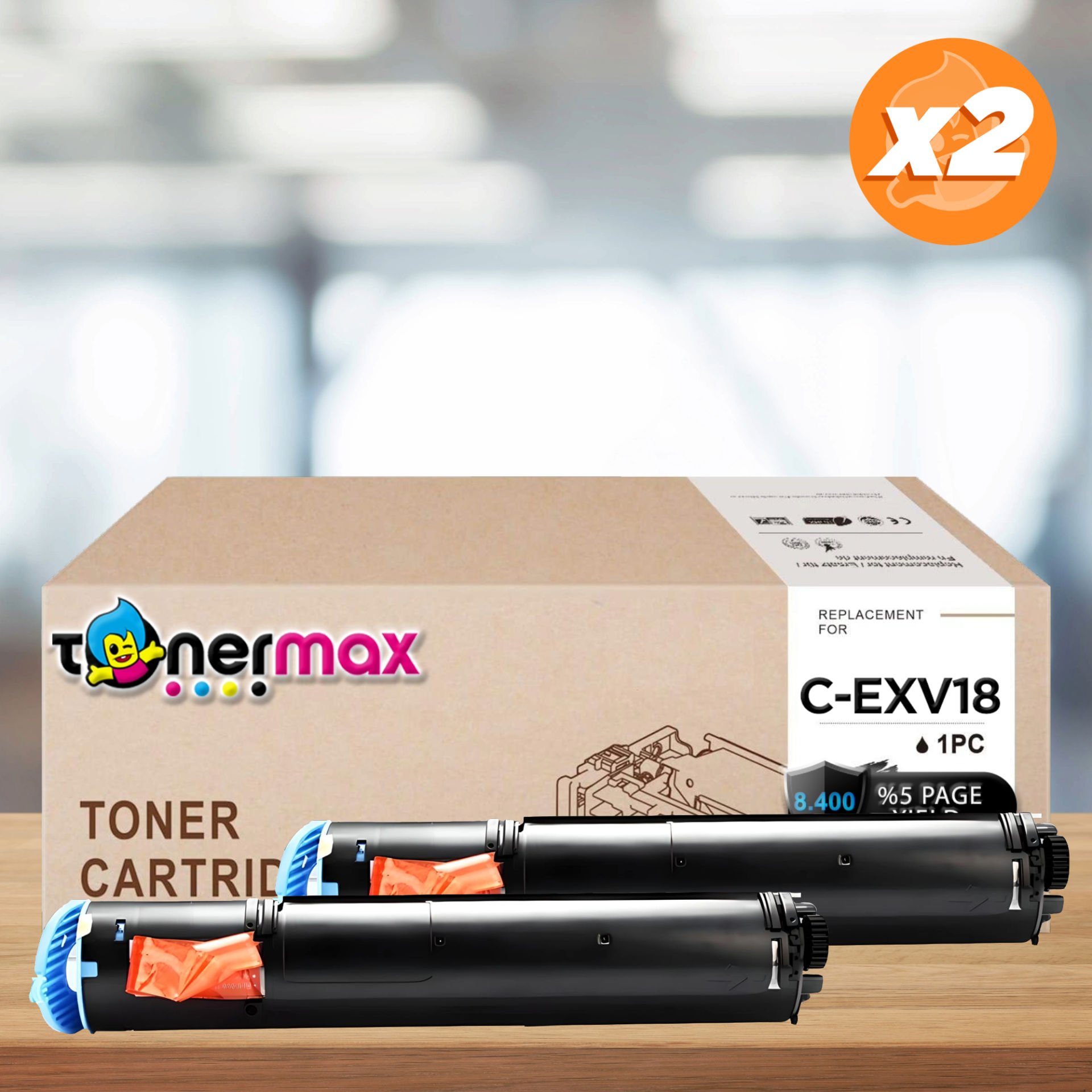 Canon EXV18 Muadil Toner 2'li Paket / IR1018 / IR1020 / IR1022 / IR1024