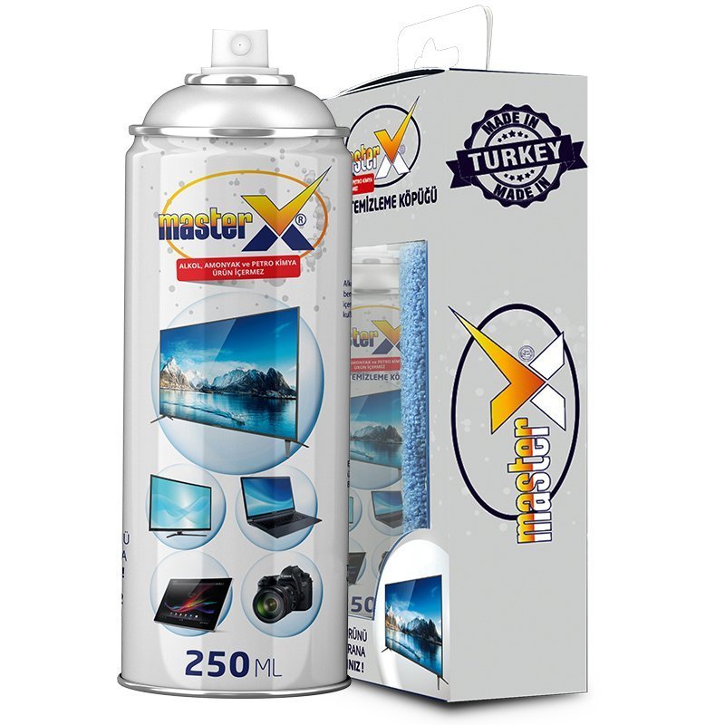 MasterX Lcd Ekran Temizleme Köpüğü 250Ml + Bez Hediyeli