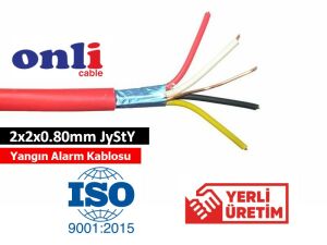 Onli 2x2x0.80mm JyStY Yangın Alarm Kablosu 100mt